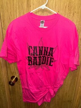 Custom Hot Pink "Canna Badie" Graphic Tee